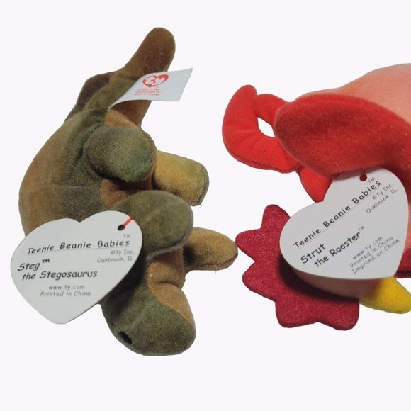 TY Teenie Beanie Babies Steg Strut Smoochy Nuts Plush Lot 4 Stuffed Animal Toys - Picture 5 of 8